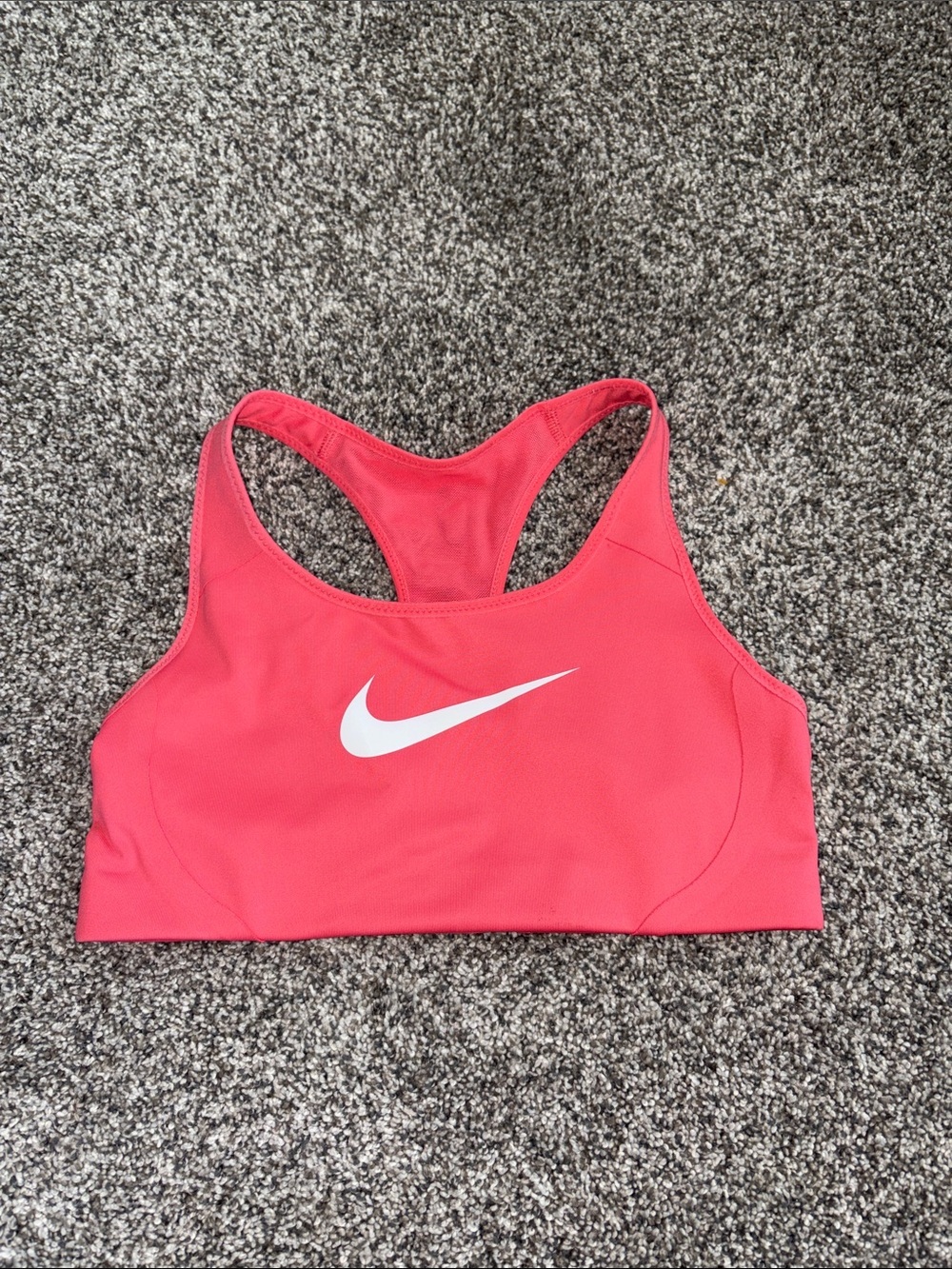 Nike DriFit Racerback Sports Bra in Coral Pink